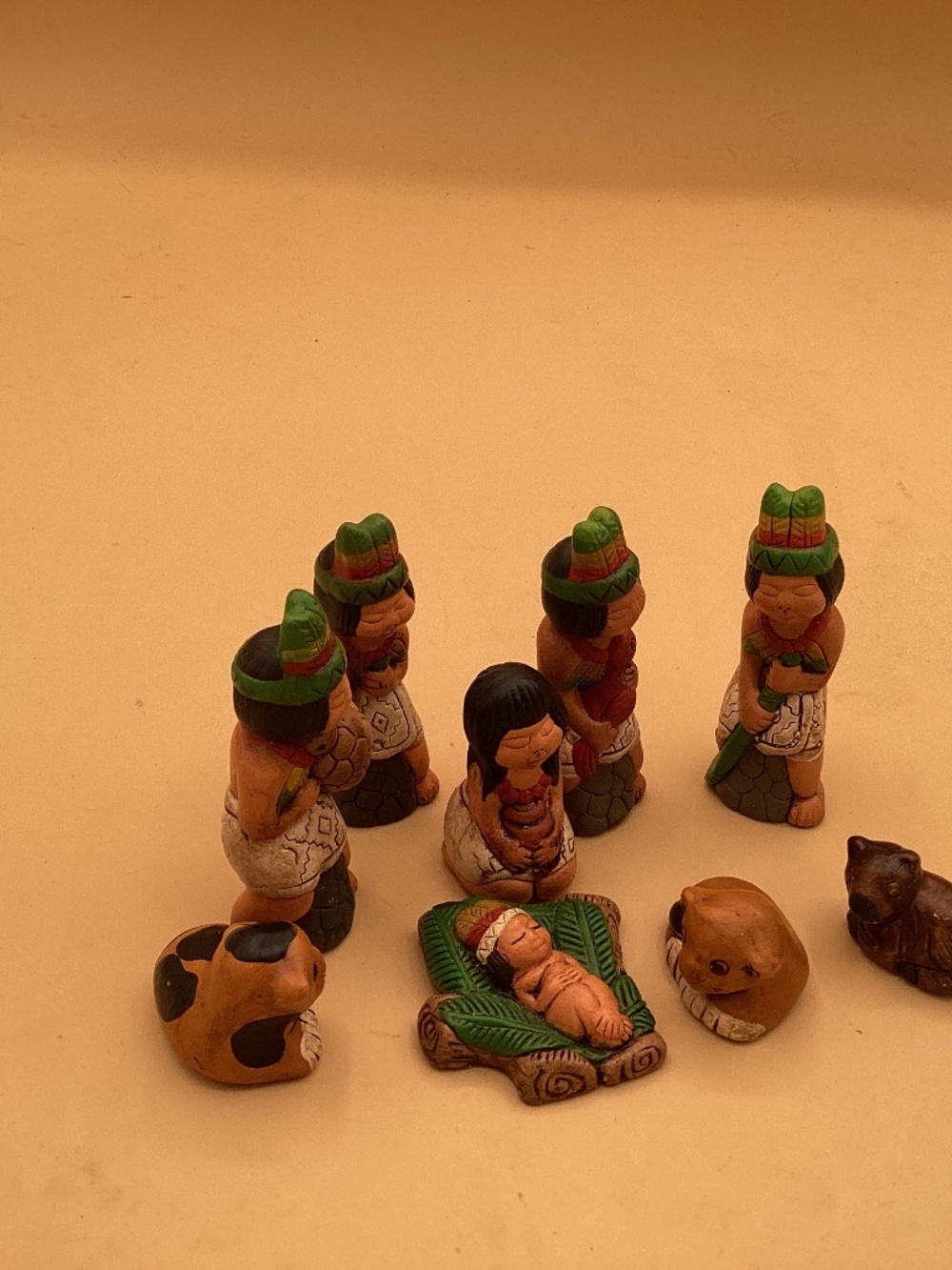 Peruvian handcrafted nativity scene.